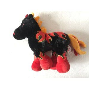 Webkinz Nightmare Black Flame Horse Pony Plush Stuffed Animal